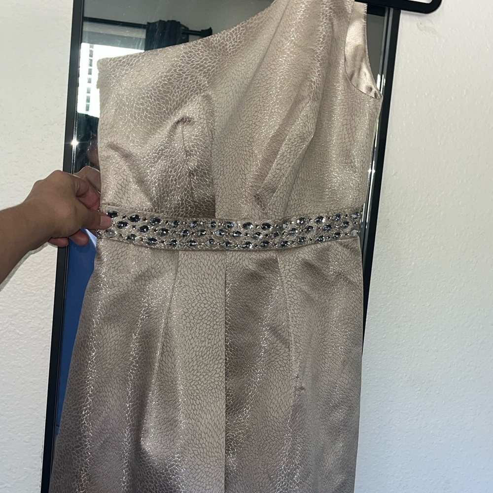 Laundry By Shelli Segal Shimmering Cream Dress - Picture 1 of 4